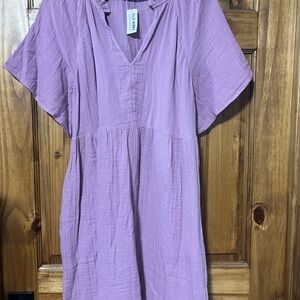 Old Navy Mauve V-Neck Dress